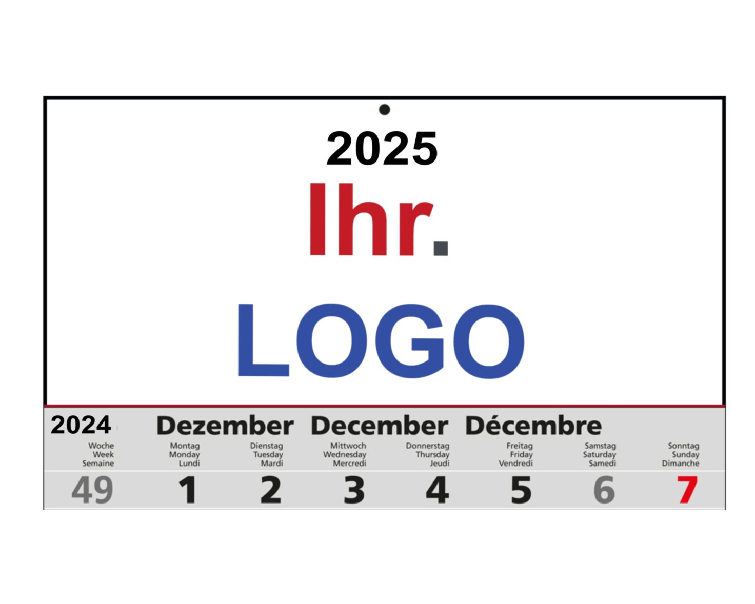 4-Monats Kalender 2025 als bedrucktes Werbegeschenk