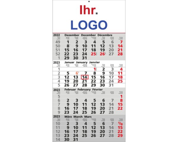 4-Monatskalender mit Logo