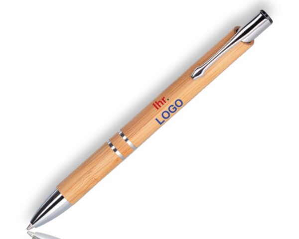 Bambus Kugelschreiber als bedruckter Werbeartikel