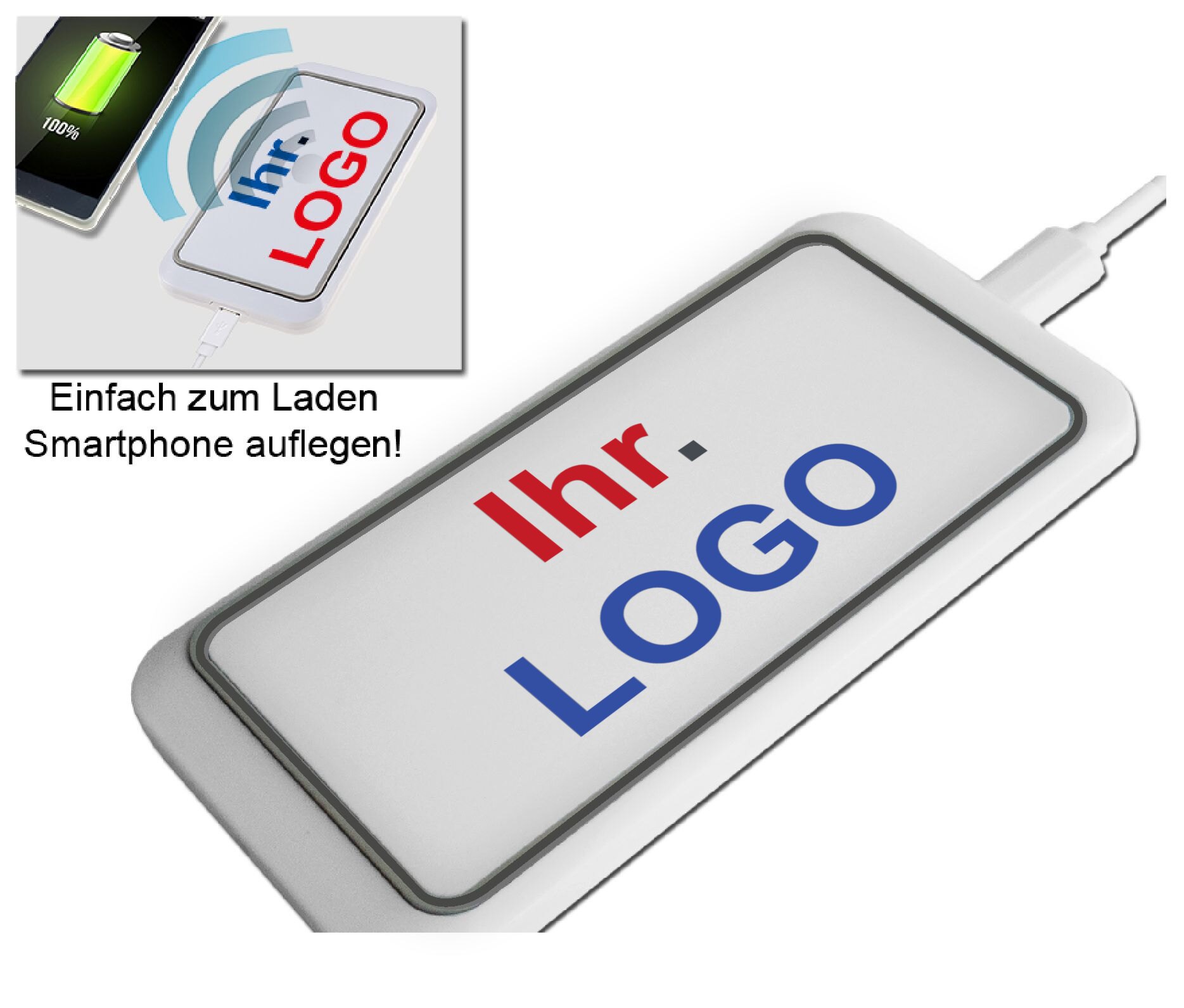Induktions-Ladestation Selekt ...mit Logo bedrucken
